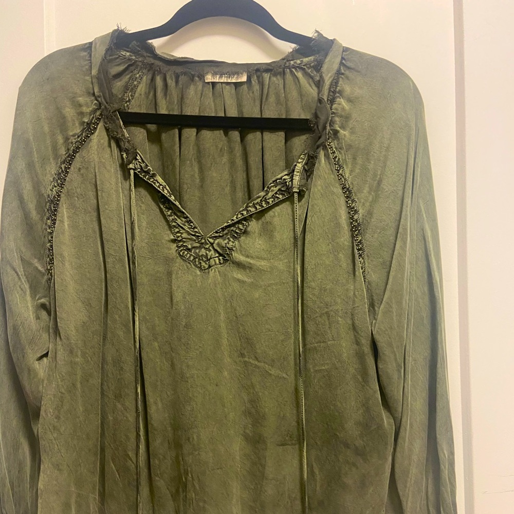 Zadig & Voltaire Green Gray Blouse